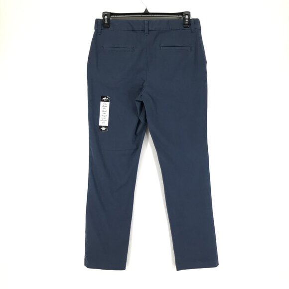NEW Dickies Perfect Shape Straight Fit Pants Women's Size 12 Navy Blue Stretch - Picture 3 of 10
